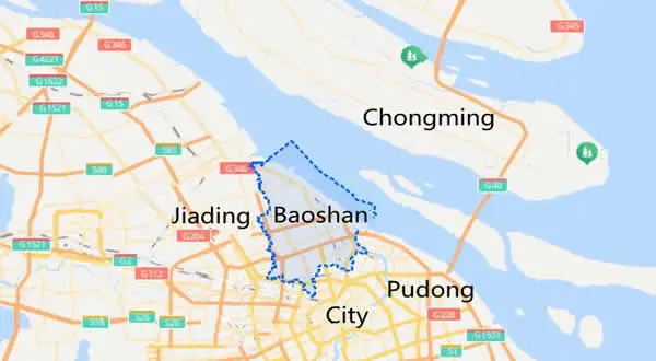 Map of Baoshan District