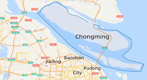 Map of Chongming District