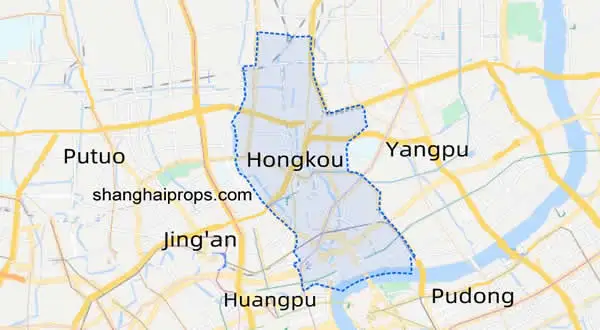 Map of Hongkou District