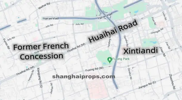 Map of Nanjing Road