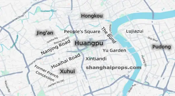 Map of Huangpu District