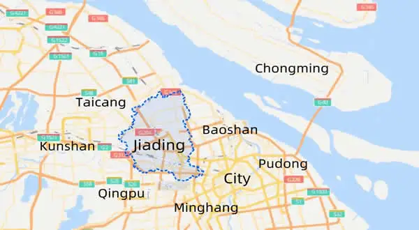 Map of Jiading District