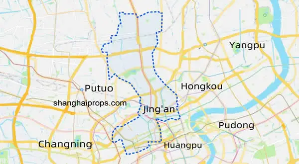 Map of Jing'an District