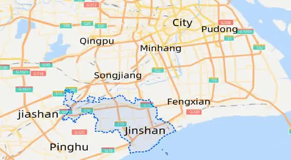 Map of Jinshan District