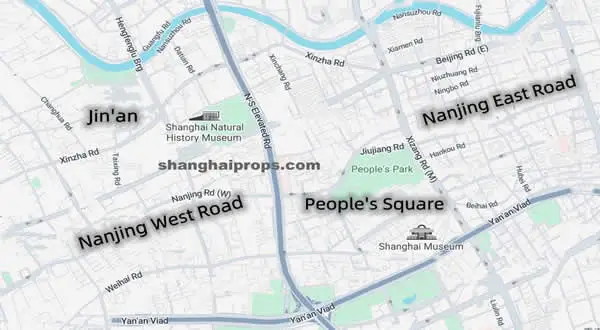 Map of Huaihai Road