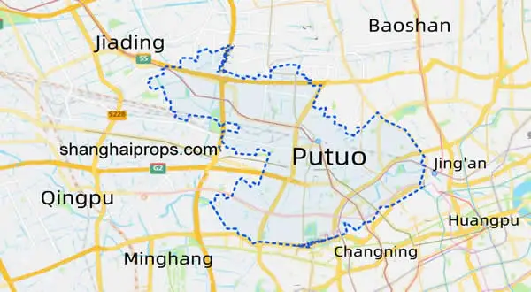 Map of Putuo District