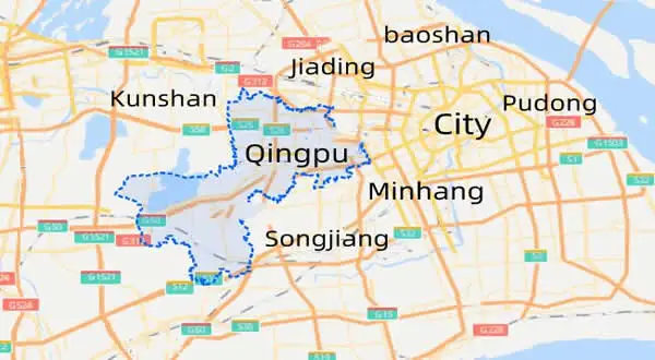 Map of Qingpu District