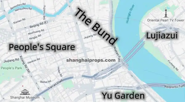 Map of The Bund